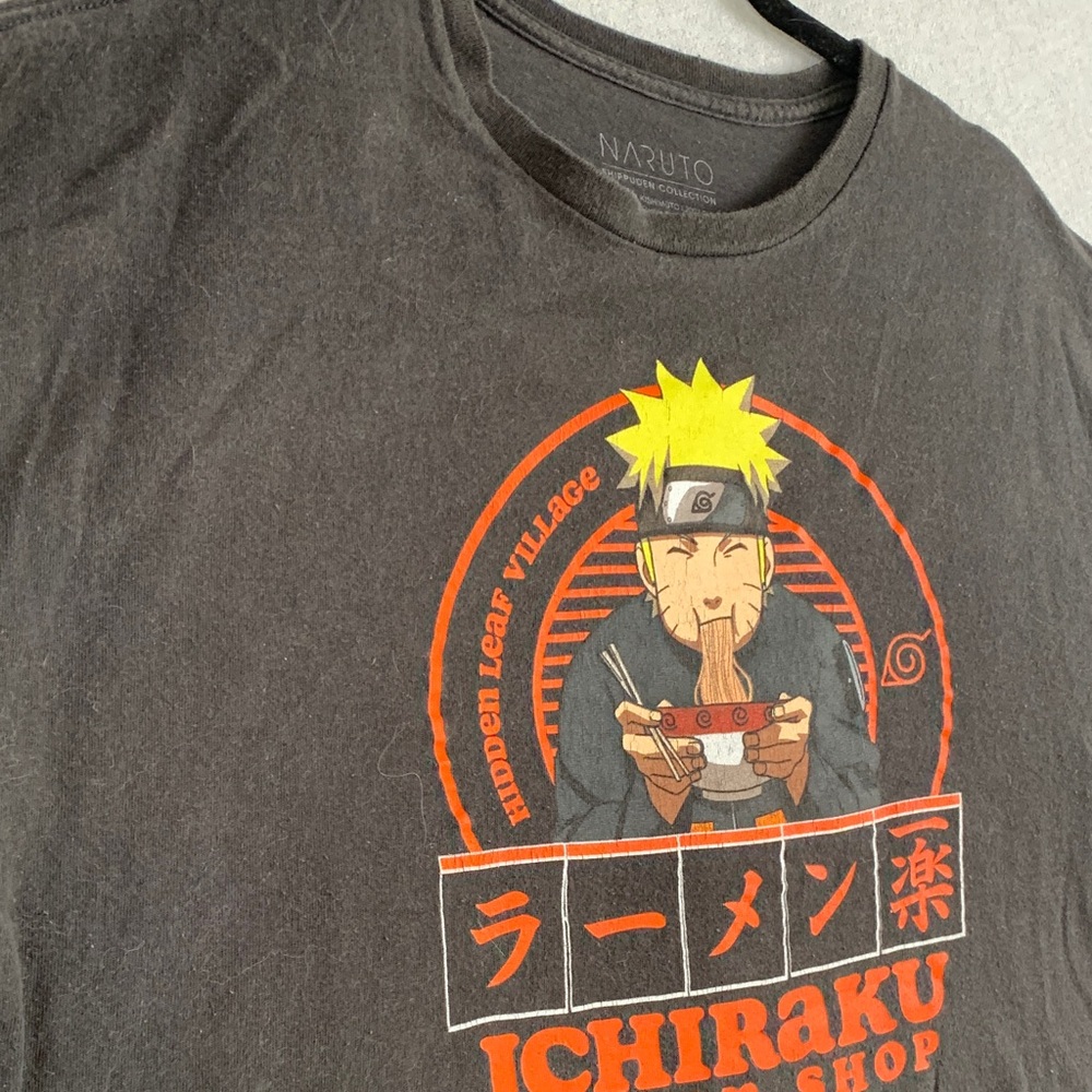 NARUTO | UNKNOWN M-L MEN UNISEX ICHIRAKU RAMEN SHOP SS TSHIRT | BROWN SHIPPIDEN